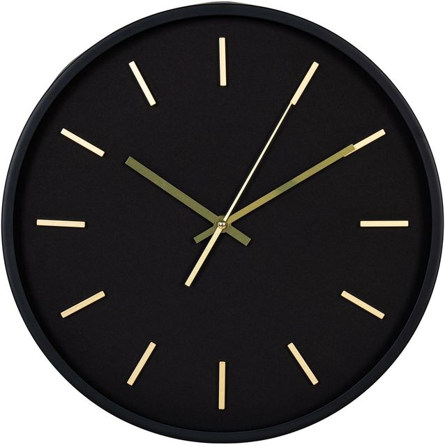 Seinäkello House Nordic Kensington, ø35cm, hiljainen käynti, musta