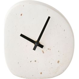 Pöytäkello House Nordic Linz, 14x15cm, hiljainen käynti, valkoinen