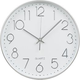 Seinäkello House Nordic Lalibela, ø30cm, hiljainen käynti, hopea