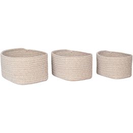 Säilytyskori House Nordic Cadima, 3kpl, puuvilla, beige