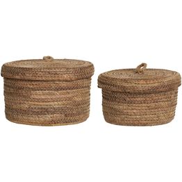 Säilytyskori kannella House Nordic Desio, 2kpl, ruskea