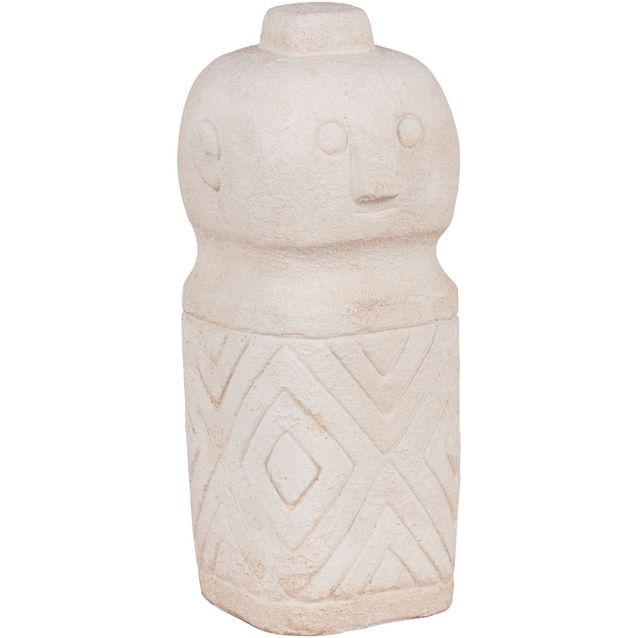 Veistos House Nordic Decoration, 6,5x6,5x15cm, beige