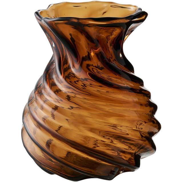 Maljakko House Nordic Vase, ø16x18.5cm, suupuhallettu lasi, ruskea