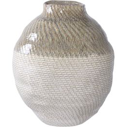 Maljakko House Nordic Vase, ø26x30.5cm, valkoinen/vihreä