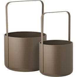 Kukkaruukku House Nordic, 2kpl, teräs, ruskea