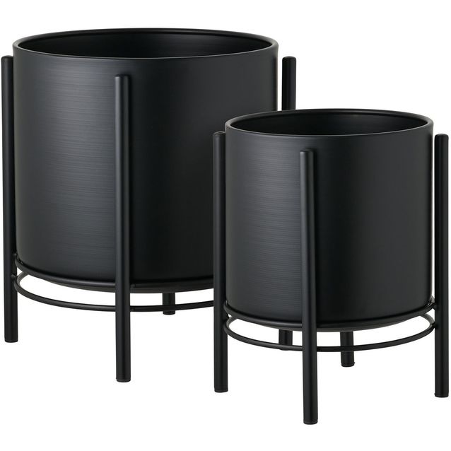 Kukkaruukku House Nordic, 2kpl, teräs, musta