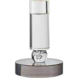 Kynttilänjalka House Nordic, ø9x13cm, harmaa/valkoinen lasi