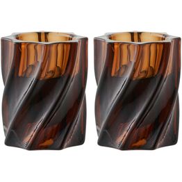 Kynttilänjalka House Nordic, 2kpl, lasi, ruskea
