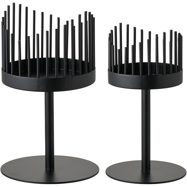 Kynttilänjalka House Nordic, 2kpl, teräs, musta