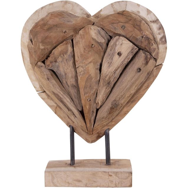 Koristesydän House Nordic Almada, 30cm, tiikki