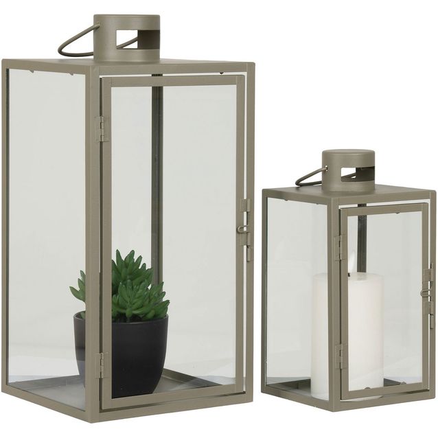 Lyhty House Nordic Corfu, 2kpl, vihreä teräs/lasi