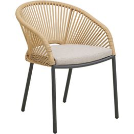 Ruokapöydän tuoli terassille House Nordic Novella, alumiini, pehmusteella