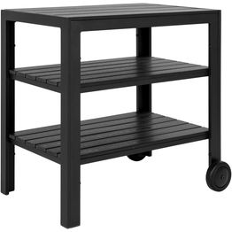 Tarjoiluvaunu House Nordic Taormina, 3 hyllyllä, musta