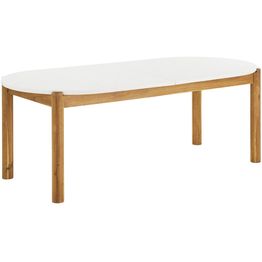 Ruokapöytä ulos House Nordic Terracina, 95x210x76cm, akaasia/terrazzo