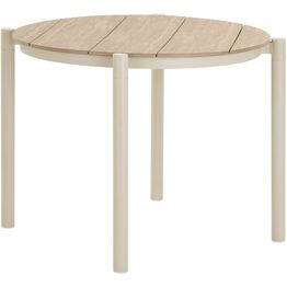 Pyöreä ruokapöytä ulos House Nordic Abela, ø90x74cm, beige/ruskea