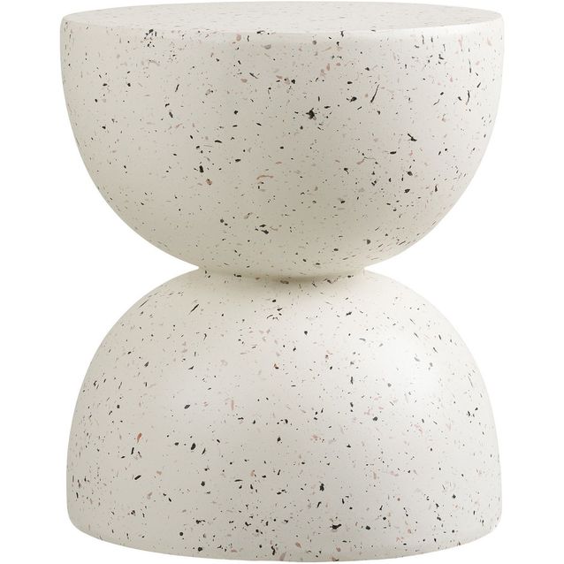 Sivupöytä ulos House Nordic Bonita, ø40x45cm, terrazzokuosi, luonnonvalkoinen