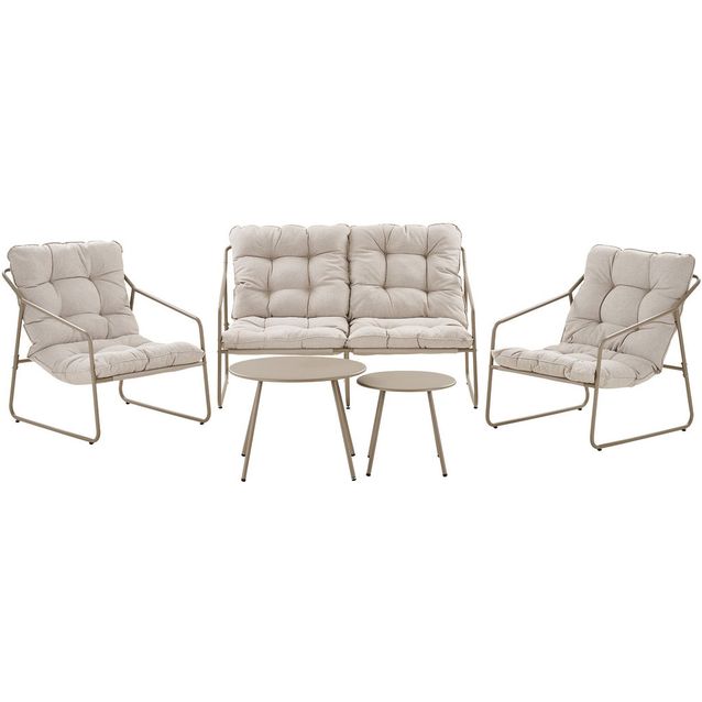 Oleskeluryhmä House Nordic Nilo, 4-istuttava, pehmusteilla, hiekka