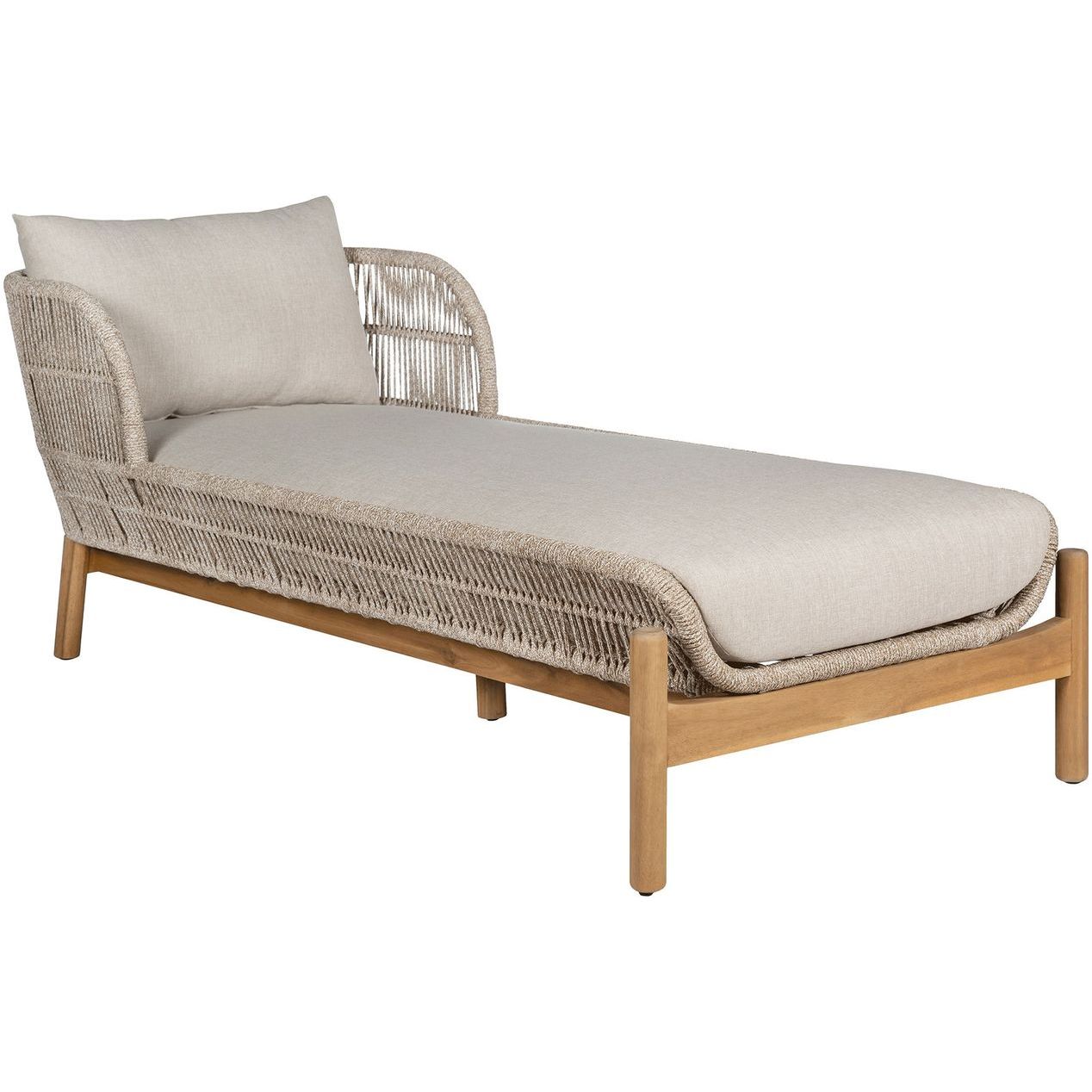 Aurinkotuoli House Nordic Terracina, pehmusteilla, akaasia, beige