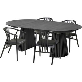 Jatkettava ruokailuryhmä House Nordic Osaka/Agustin, 4-istuttava, musta