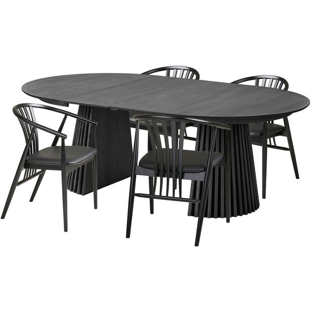 Jatkettava ruokailuryhmä House Nordic Osaka/Agustin, 4-istuttava, musta