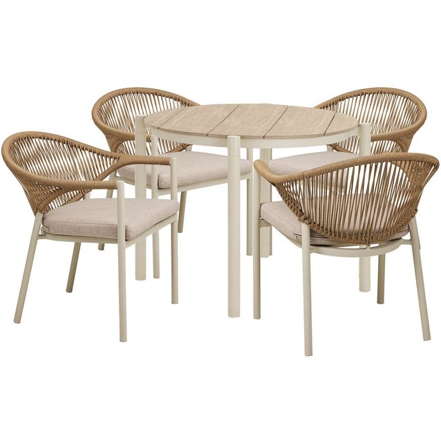 Ruokailuryhmä ulos House Nordic Abela, 4-istuttava, ruskea/beige