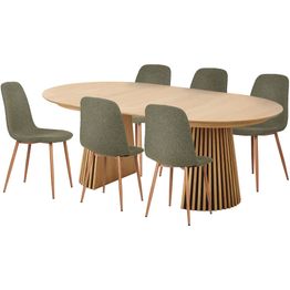 Jatkettava ruokailuryhmä House Nordic Osaka/Stockholm, 6-istuttava, tammi/tummanvihreä