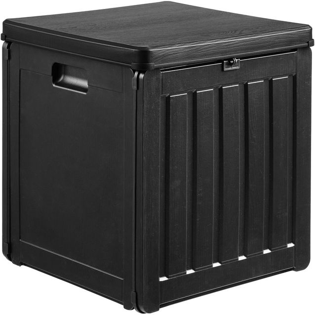 Pehmustelaatikko House Nordic Sobra, 42.8x42.8x46.4cm, 76 L, muovi, musta