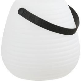 Ladattava LED-lyhty House Nordic Derry, ulkokäyttöön, ø21cm, RGB, IP44, 3.7V, 1500mAh, valkoinen