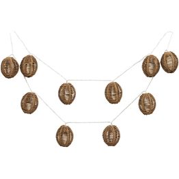 LED-valosarja House Nordic Carlisle, 180cm, IP44, paristokäyttöinen, ruskea