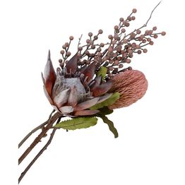 Tekokukat House Nordic King Protea Bouquet, 74cm, roosa