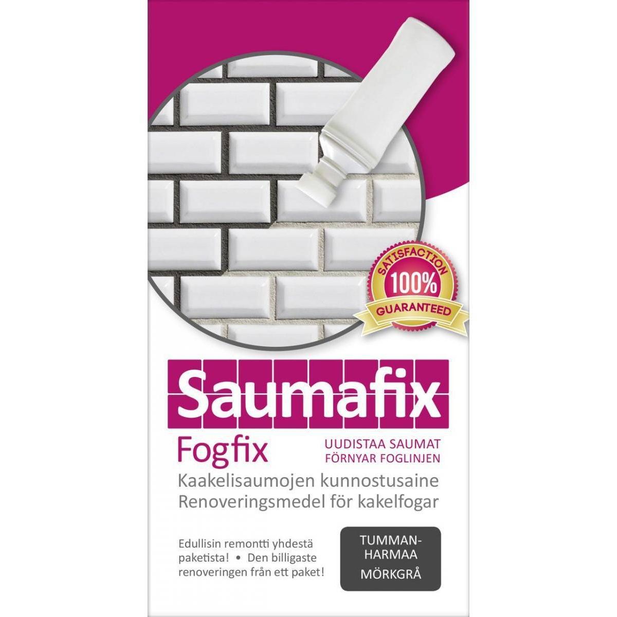 Kaakelisauma-aine Saumafix 100ml tummanharmaa