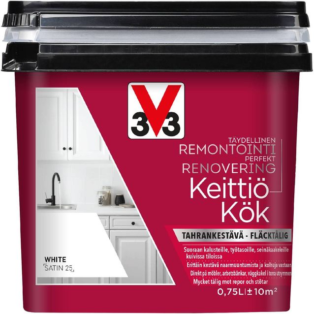 Remontointimaali keittiöön V33 750ml eri värivaihtoehtoja