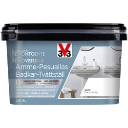 Amme-/allasmaali V33 puolikiiltävä 1l valkoinen