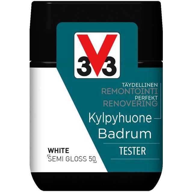 Remontointimaali kylpyhuone V33 puolikiiltävä tester 75ml eri värivaihtoehtoja