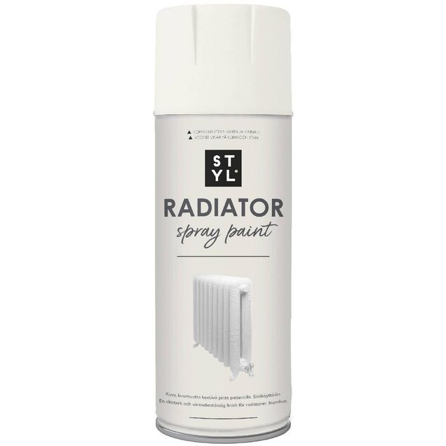 Spraymaali pattereille Rust-Oleum STYL 400ml valkoinen RAL 9016