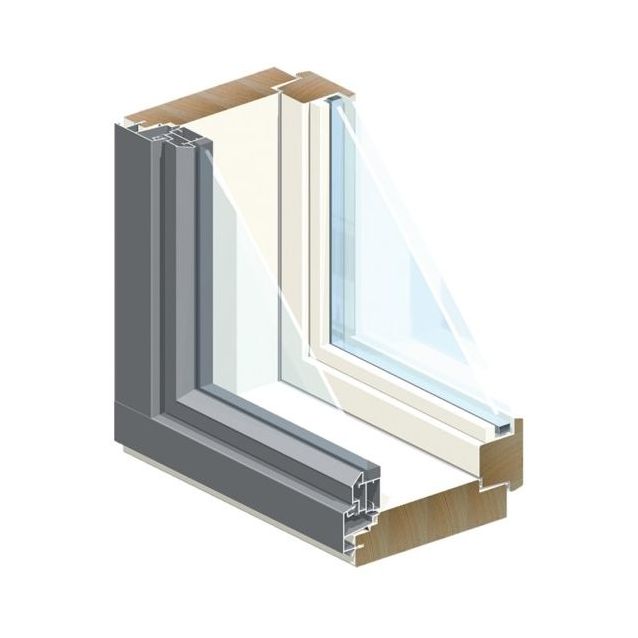 Ikkuna HR-ikkunat HR-Energy, puu-alumiini, mittatilaus