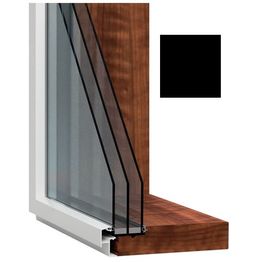 Kiinteä ikkuna HR-ikkunat MEKA 3k, puu-alumiini, musta, mittatilaus