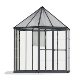 Kasvihuone Palram-Canopia Oasis 5,3 m² 6-kulmainen 8ft harmaa