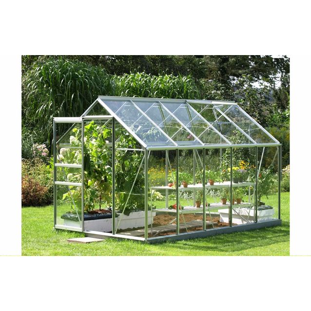 Kasvihuone Vitavia Venus 6.2m² lasi alumiinirunko harmaa