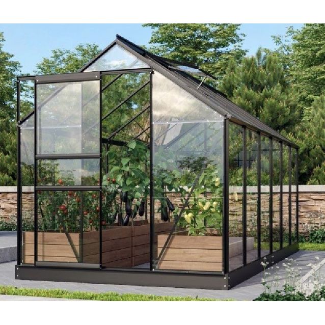 Kasvihuone Vitavia Venus 7.5m² alumiinirunko lasi musta
