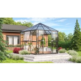 Kasvihuone Vitavia Hera 9m² alumiinirunko lasi musta