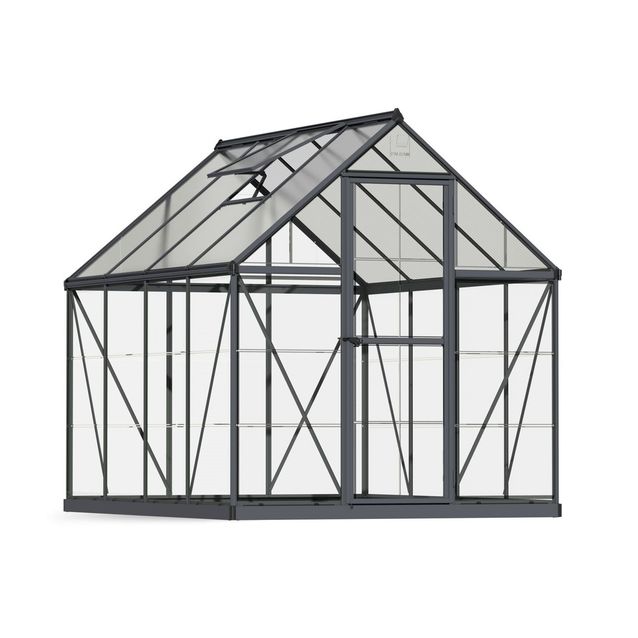 Kasvihuone Palram-Canopia Hybrid 4,6 m² 6x8 harmaa