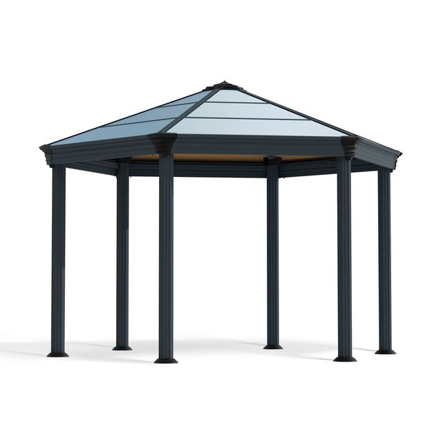 Paviljonki Palram-Canopia Roma 6-kulmainen 3,6 x 4, 2 m 14,9 m² harmaa