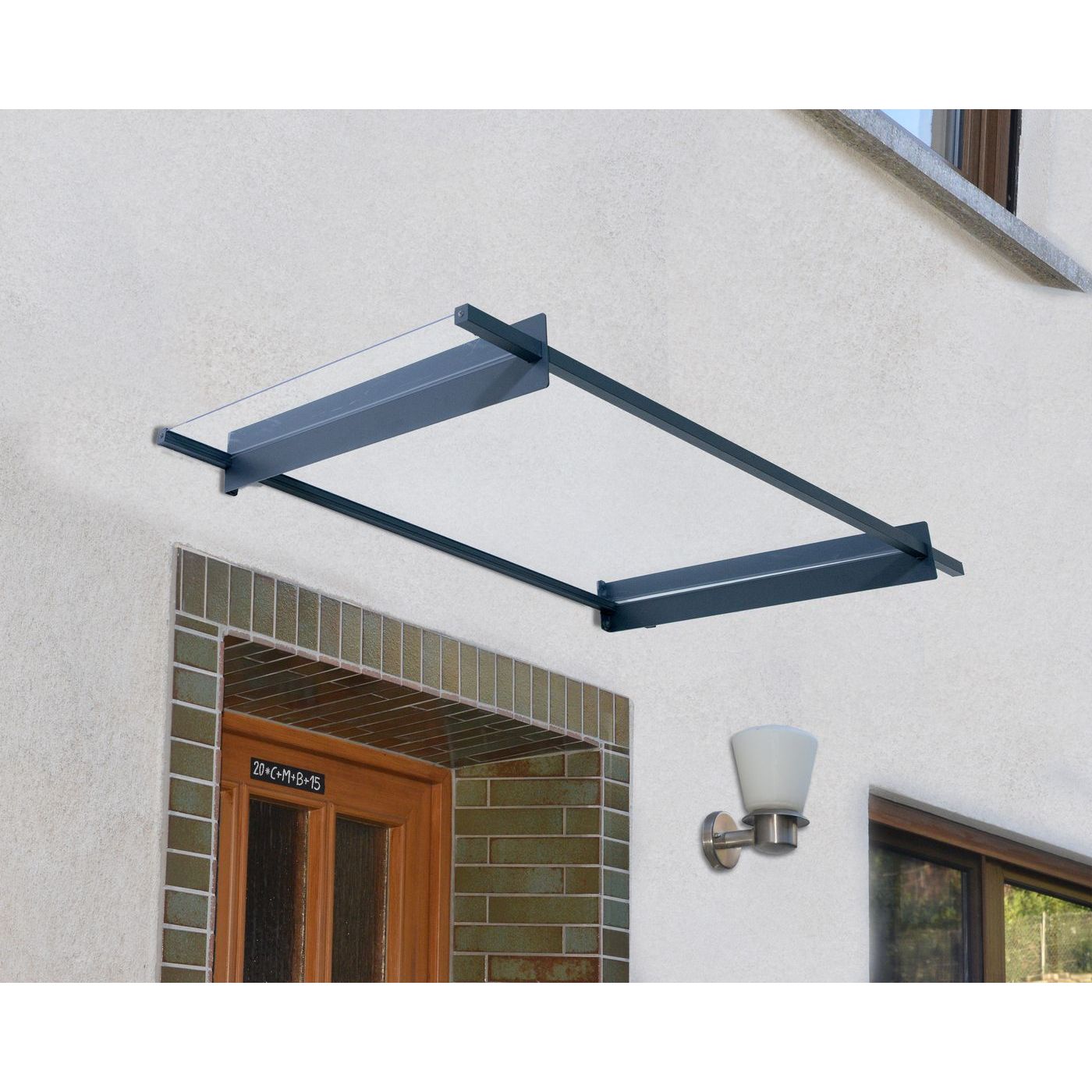 Ovikatos Palram-Canopia Nancy 1500 harmaa/kirkas lisäkuva 11