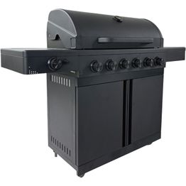 Kaasugrilli Lucifer Black 6.1, 6 poltinta, sivukeitin ja lämpöhylly