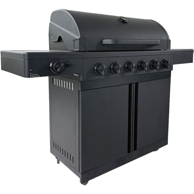 Kaasugrilli Lucifer Black 6.1, 6 poltinta, sivukeitin ja lämpöhylly