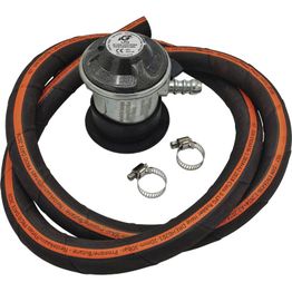 Matalapainesäädinsarja Lucifer, 30 mbar, 120 cm kaasuletku