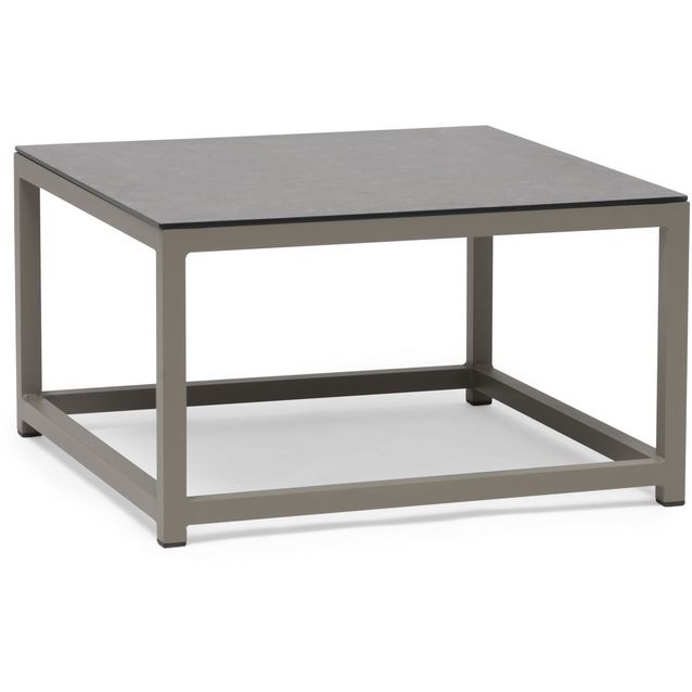 Sohvapöytä Jet Set, 70x70cm, beige, keraaminen lasitaso