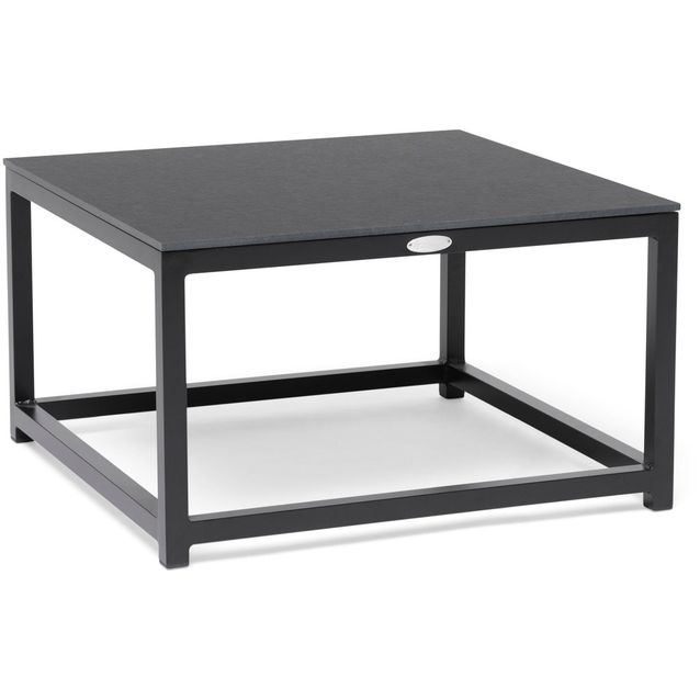 Sohvapöytä Hillerstorp Jet Set, 70x70cm, keraaminen lasikansi, musta