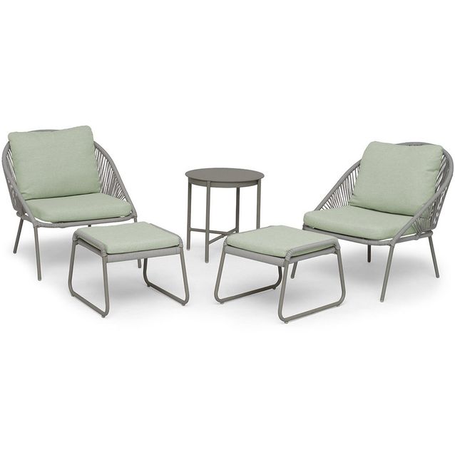 Oleskeluryhmä Hillerstorp Holmsund, 2 nojatuolia + 2 rahia + pöytä